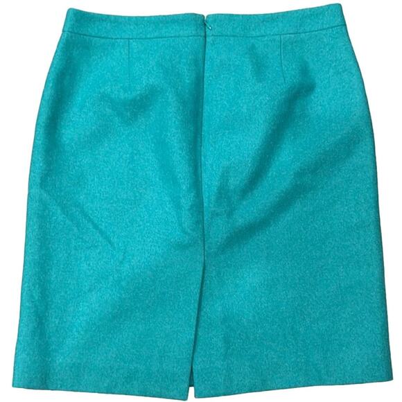 J.Crew Women's The Pencil Skirt Wool Blend Emerald Green Size 12 - Picture 3 of 8